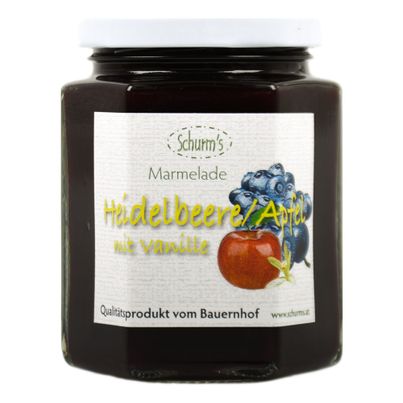 Apfel Heidelbeer Marmelade 200g von Obsthof Schurm - Schurms