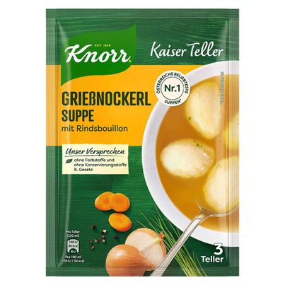 Knorr Kaiserteller Grießnockerl Suppe 62g