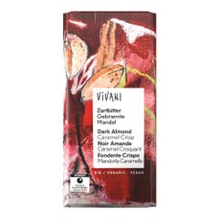 Bio Zartbitter gebrannte Mandeln 80g - 12er Vorteilspack von Vivani