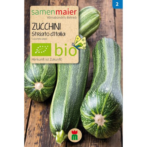 Bio Zucchini Striato d'Italia - Saatgut für zirka 5 Pflanzen