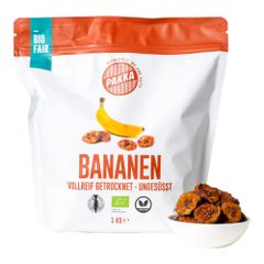 Bio Banane getrocknet 1000g - 6er Vorteilspack von Pakka