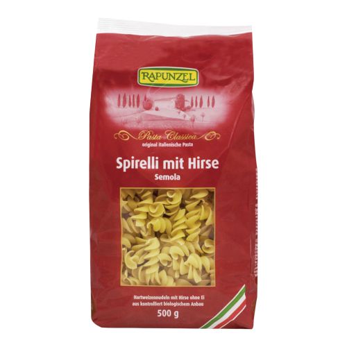 Bio Spirelli mit Hirse Semola 500g - 12er Vorteilspack von Rapunzel Naturkost