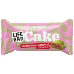 Bio Lifebar Cake Strawberry Matcha 35g - 12er Vorteilspack von Lifebar