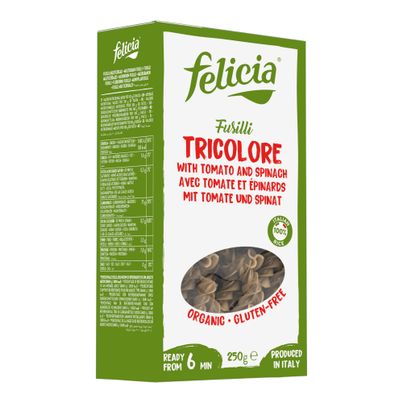 Bio Reis-Fusilli-Tricolore 250g - 10er Vorteilspack von Felicia Bio