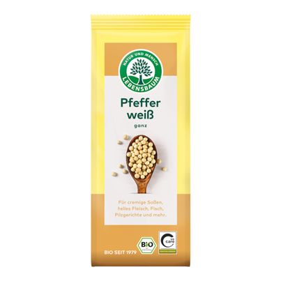 Bio Weißer Pfeffer ganz 50g von Lebensbaum