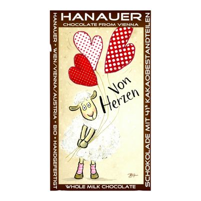 Bio Schokolade Von Herzen 70g - 10er Vorteilspack von Hanauer