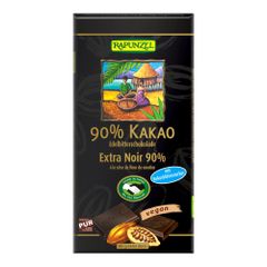 Bio Bitterschokolade 90% Kakao 80g - 12er Vorteilspack von Rapunzel Naturkost