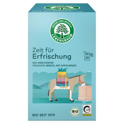 Bio Kräutertee Zeit für Erfrischung Fruchtige Minze mit Apfelminze 20 Beutel 30g von Lebensbaum