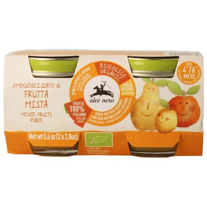 Bio Babygläschen Gemischte Früchte 160g - 6er Vorteilspack von Alce Nero