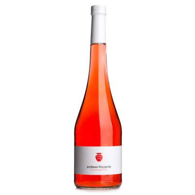 Bio Erdbeer Frizzante 750ml - spritzig milde Kohlensäure - hellrote Farbe - fruchtiges Aroma - aus Bio Erdbeeren von Bioweingut Heideboden