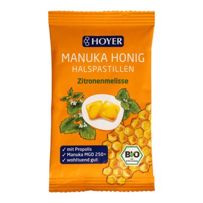 Bio Manukapastillen Zitronenmel. 30g - 12er Vorteilspack von Hoyer