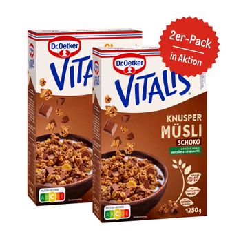 Dr. Oetker Vitalis Knuspermüsli Schoko 1.25 kg 2er-Pack