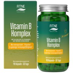 Bio Vitamin B Komplex Kapseln 90Stück von Fitne