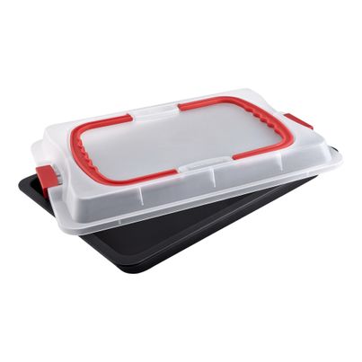 Dr. Oetker Backblech mit Abdeckhaube Backblech Bake and Go 29x42 cm