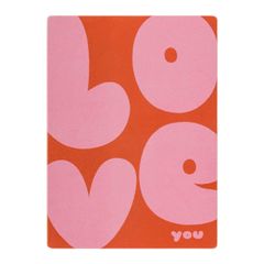 Leichte Kuscheldecke Love 140 x 200 cm - Dunkelorange - GRS zertifiziert - von David Fussenegger