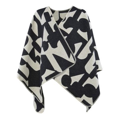 Poncho one-size Color Black 70x140cm by David Fussenegger