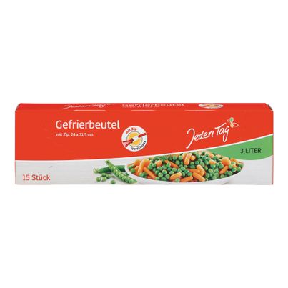 JT Gefrierbeutel Zip 3l 15Stück von Jeden Tag