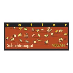 Organic chocolate layer nougat 70g - 10 pieces benefit pack from Zotter