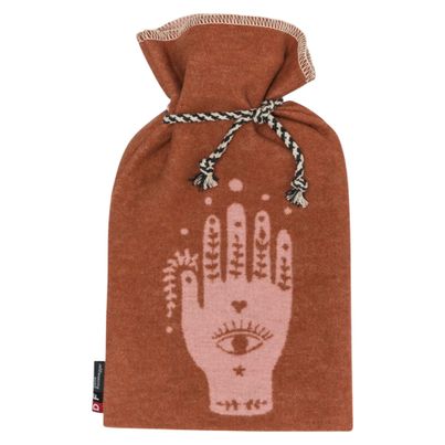 Hot water bottle with cover be yourself Color Copper Brown 21x38cm by David Fussenegger