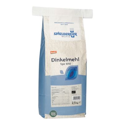 Bio Dinkelmehl glatt Type 1050 2500g - 4er Vorteilspack von Spielberger Mühle