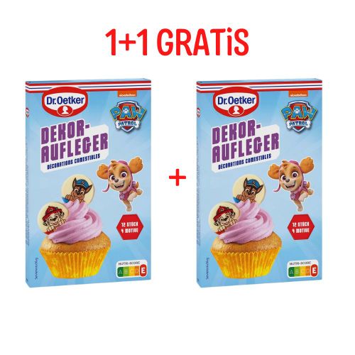 Dr. Oetker Paw Patrol Dekor-Aufleger 32g 1+1 Gratis Vorteilspackung