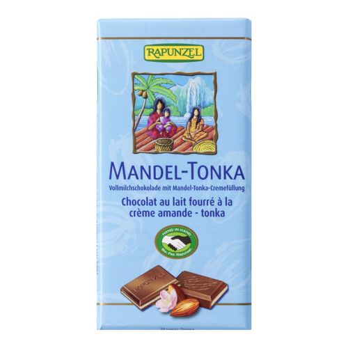 Bio Vollmilch Schoko Tonka-Mandel 100g - 12er Vorteilspack von Rapunzel Naturkost