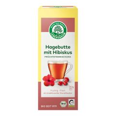 Bio Früchtetee Hagebutte mit Hibiskus 20 Beutel 50g von Lebensbaum