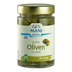 MANI Bio Grüne Oliven in Lake, entkernt 280g von MANI Bläuel