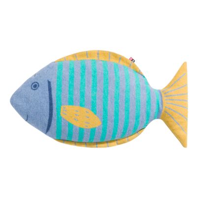 Cushion filled Fish Color Blue 30x54cm by David Fussenegger