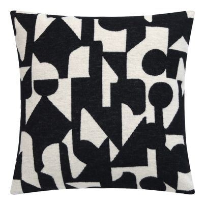 Cushion Cover Abstract Color Black 50x50cm by David Fussenegger