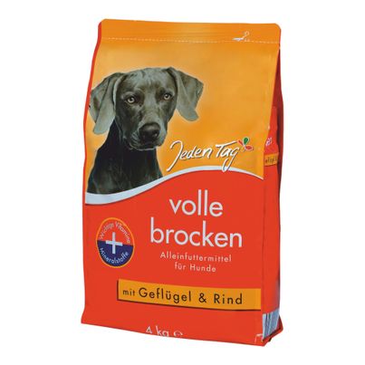 Volle Brocken Geflügel & Rind 4000g von Jeden Tag