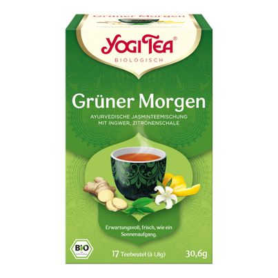 Bio Grüner Morgen Tee á 18g - 6er Vorteilspack von Yogi Tea