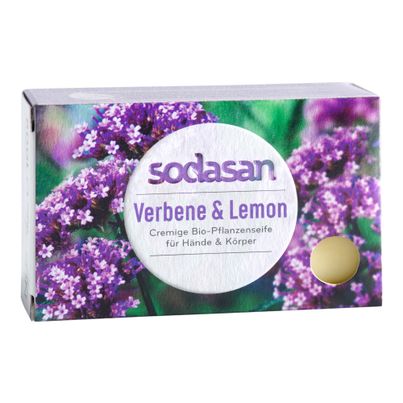 Organic Soap Verbena Lemon 100g - 12-piece value pack from Sodasan
