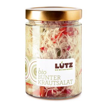 Bio Bunter Krautsalat 580ml - perfekter Jausenbegleiter - mild würzig-saurer Geschmack - handeingelegt von Bio Lutz