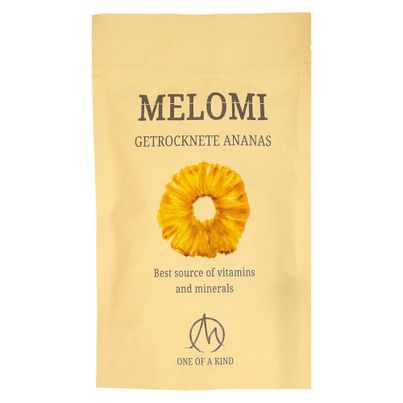 Getrocknete Ananas in Scheiben 70g - Trockenfrüchte von Melomi