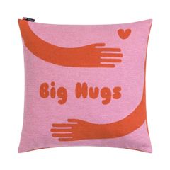Kissenhülle Big Hug 50 x 50 cm - Rosa - GRS zertifiziert - von David Fussenegger