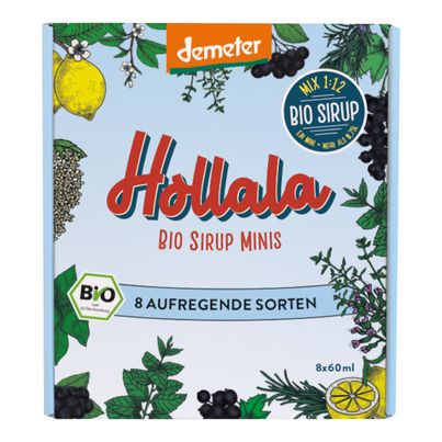 Bio Sirup Probierset 8x60ml 480ml von Hollala