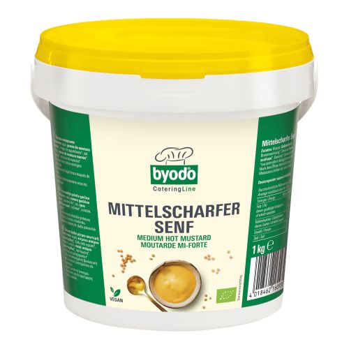 Organic mustard medium hot 1000g from Byodo