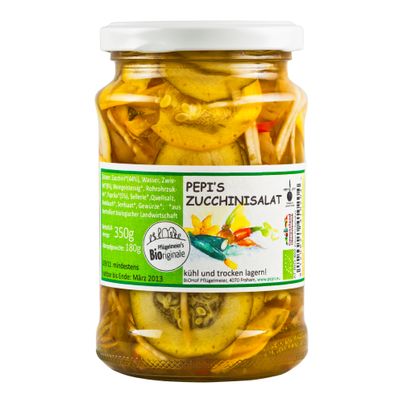Bio Zucchinisalat 350ml - 6er Vorteilspack von Pflügelmeier Pepi's