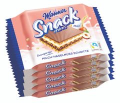 Manner Snack Minis Milch-Haselnuss 5x25g