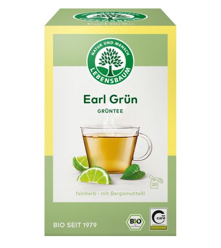 Bio Grüntee Earl Grün 20 Beutel 30g von LEBENSBAUM