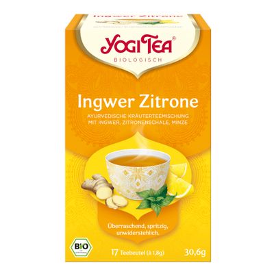 Bio Ingwer Zitrone Tee á 18g - 6er Vorteilspack von Yogi Tea