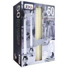 Spitzkerze ivory 22x245mm 50Stück von Jeka