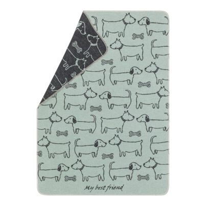 Pet blanket Best friends allover Color Light Green 70x90cm by David Fussenegger