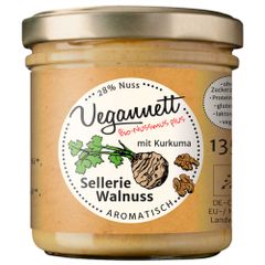 Bio Sellerie-Walnuss mit Kurkuma 135g - Vegan - Glutenfrei und Laktosefreier Aufstrich von Vegannett