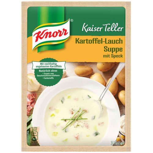 Knorr Kaiserteller Kartoffel-Lauch Suppe mit Speck