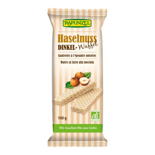 Bio Dinkelwaffeln Haselnuss 100g - 11er Vorteilspack von Rapunzel Naturkost