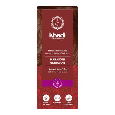 Organic Plant Hair Color Mahogany 100g from Khadi