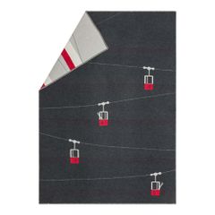 Leichte Kuscheldecke Gondel Farbe Anthrazit 140x200cm von David Fussenegger