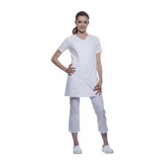 Damen Kasack ohne Arme Sara weiß 36 von Karlowsky Passion